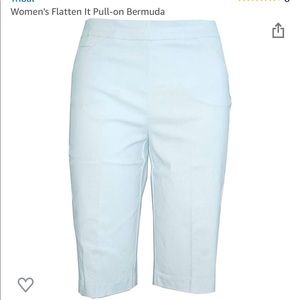 Tribal Flatten It Pull On White Bermuda Shorts 18